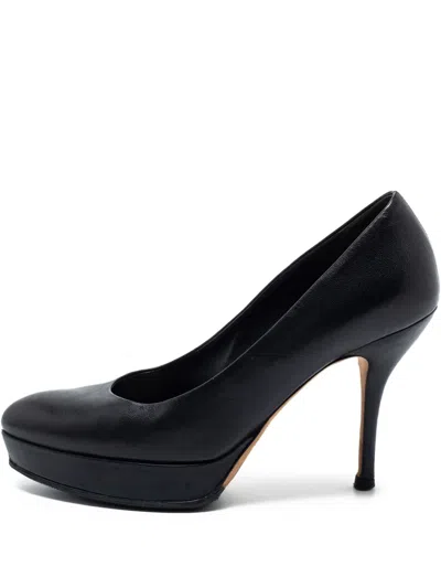 Pre-owned Gucci 100mm Leather Platform Pumps