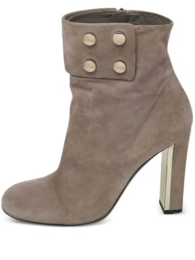 Pre-owned Gucci 100mm Suede Ankle Boots