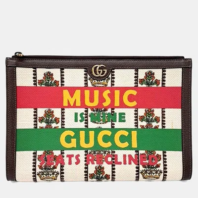 Pre-owned Gucci 100th Anniversary Clutch (676298) In Multi