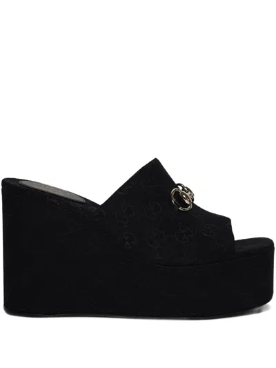 Gucci 105mm Horsebit Platform Sandals