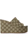 Gucci Women Horsebit Wedge Sandals