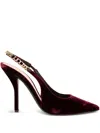 Gucci 105mm Signoria Chain Strap Pumps In Burgundy
