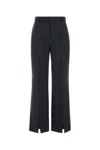 Gucci Wool Pant With Front Pleats And Side Slits In Black