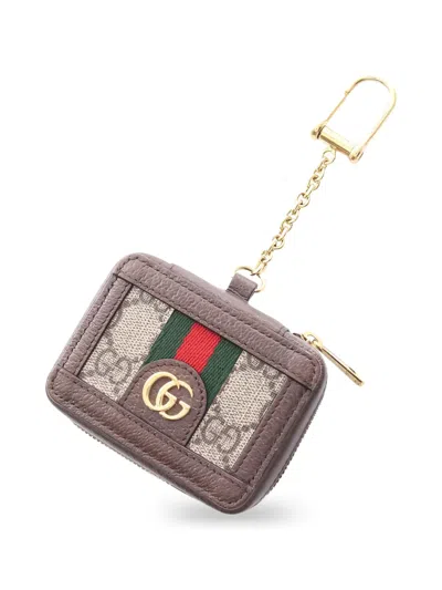 Pre-owned Gucci 10s Logo-detail Earphone Case In Neutral