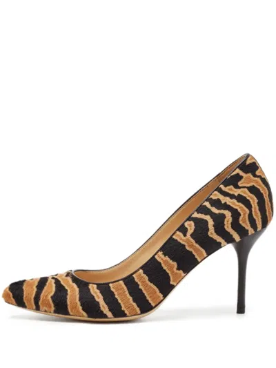 Pre-owned Gucci 110mm Animal-print Pumps