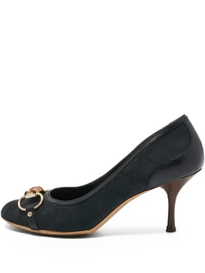 Pre-owned Gucci 110mm Bamboo-detail Pumps