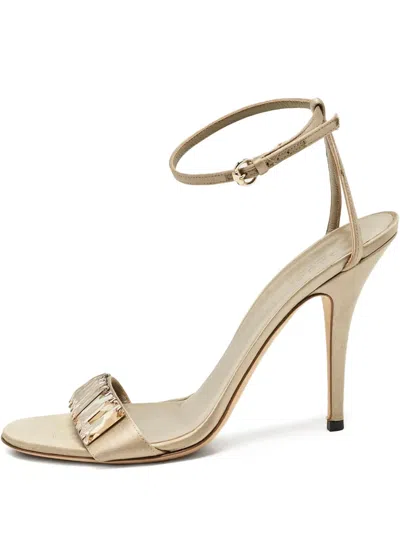 Pre-owned Gucci 110mm Crystal-embellished Sandals