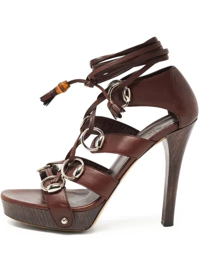 Pre-owned Gucci 110mm Leather Sandals