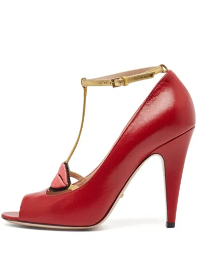 Pre-owned Gucci 110mm Molina Lips Sandals