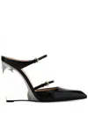 Gucci Mules With Transparent Wedge Heel