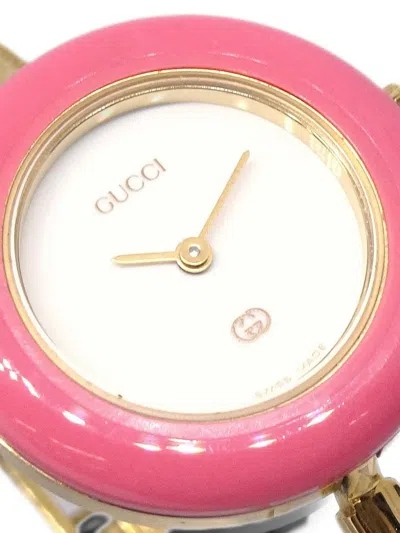Pre-owned Gucci 11/12 Chameleon 25mm Watch In White