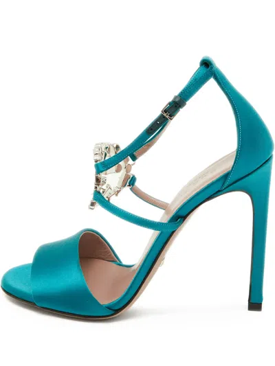 Pre-owned Gucci 115mm Crystal-embellished Sandals