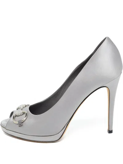 Pre-owned Gucci 115mm Horsebit Pumps