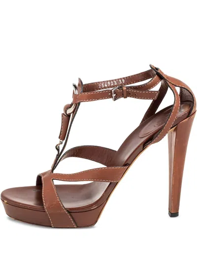 Pre-owned Gucci 120mm Leather Sandals