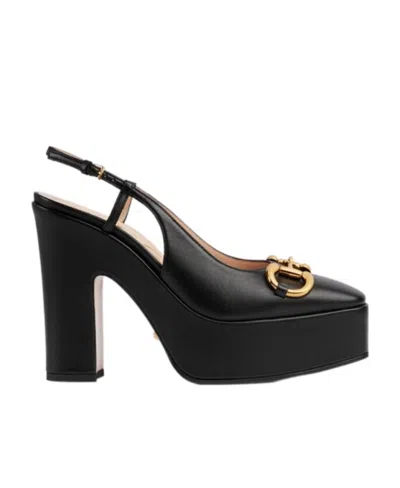 GUCCI GUCCI HORSEBIT DETAILED PLATFORM PUMPS