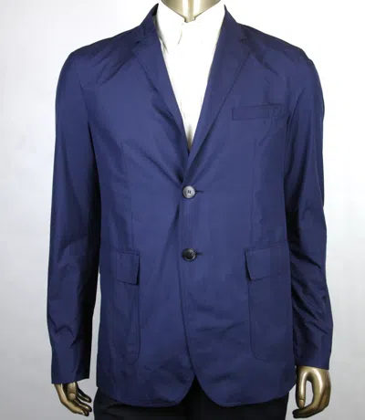 Pre-owned Gucci $1250  Men's Navy Blue Polyester Light Weight Techno Jacket 352983 4379