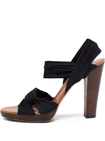 Pre-owned Gucci 125mm Pleated Sandals