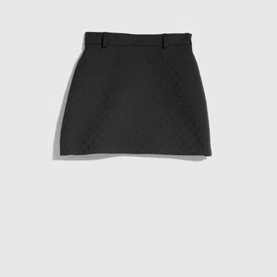 GUCCI GUCCI GG COTTON BLEND MINI SKIRT