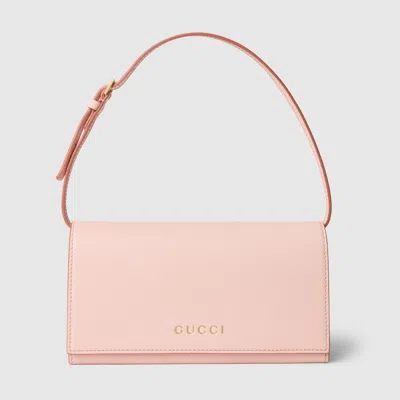 Gucci Mini Pouch With  Lettering In Pink
