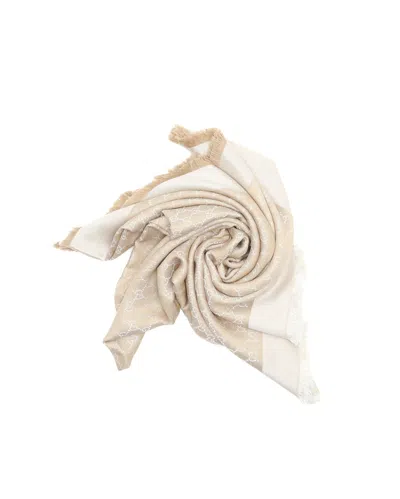 Gucci 130 Wool Silk Scarf In Sand