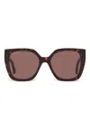 Gucci Gg1300s 002 Square Sunglasses In Brown