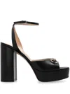 Gucci Damensandale Mit Plateausohle Und Horsebit In Black
