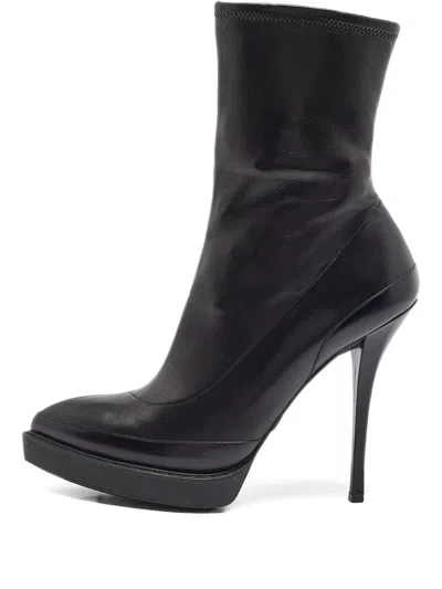 Pre-owned Gucci 130mm Leather Platform Boots