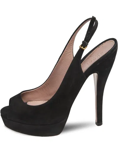 Pre-owned Gucci 130mm Peep-toe Slingback Pumps