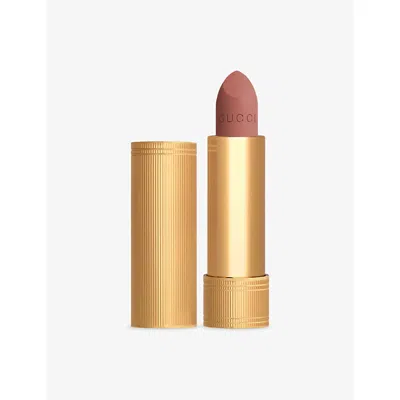 Gucci 132 Lilla Tawnie Rouge À Lèvres Matte Lipstick 3.5g In Gold
