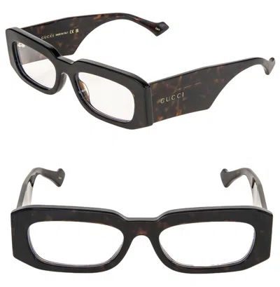 Pre-owned Gucci 1426 Brown Clear Narrow Rectangular Logo Gg1426s Unisex Sunglasses 005
