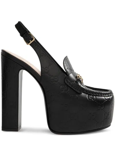 Gucci 145mm Ottavia Platform Pumps In Black