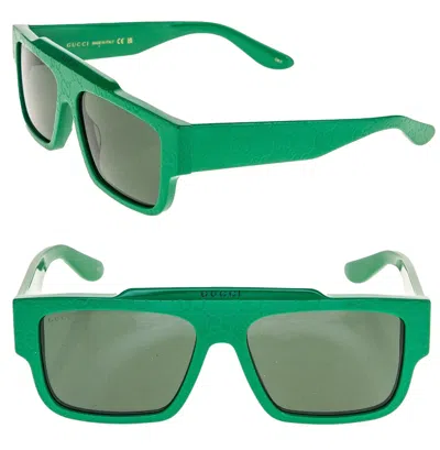 Pre-owned Gucci 1460 Green Gg Logo Print Sport Aviator Gg1460s Unisex Sunglasses 007