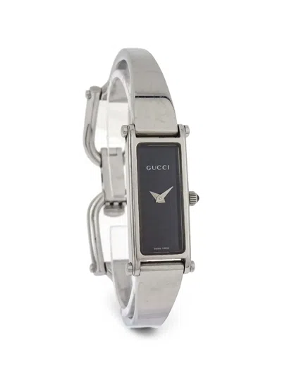 Pre-owned Gucci 1500l Bangle 12mm Watch In Black