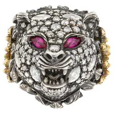 Pre-owned Gucci 1.50ct Diamond 'le Marché Des Merveilles' Ring In Multi