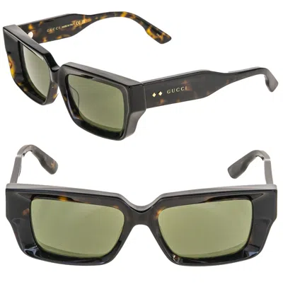 Pre-owned Gucci 1529 Brown Havana Green Narrow Sculpted Pin Gg1529s Unisex Sunglasses 002