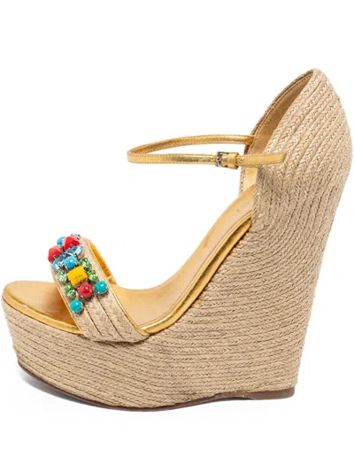 Pre-owned Gucci 160mm Rhinestone-embellished Espadrilles