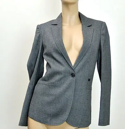 Pre-owned Gucci $1650 Authentic  Wool Jacket Blazer,interlocing Detail,42 270776 In Gray
