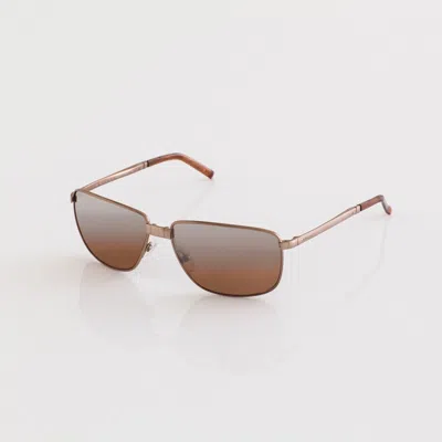Pre-owned Gucci 1689 Folding Sunglasses Gg 1689/s C. K89 Shiny Gold / Bronze Italy In Brown Mirrored Lenses