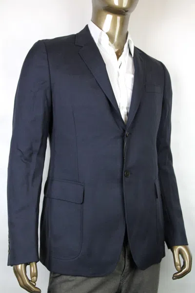 Pre-owned Gucci $1790  Mens Wool Mohair Blazer Jacket Quilted Lining Navy 337682 4240 In Blue
