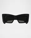 Gucci 1842s Recycled Acetate Butterfly Sunglasses In Black