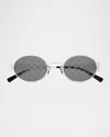 Gucci 1854s Monogram Round Sunglasses In Silver