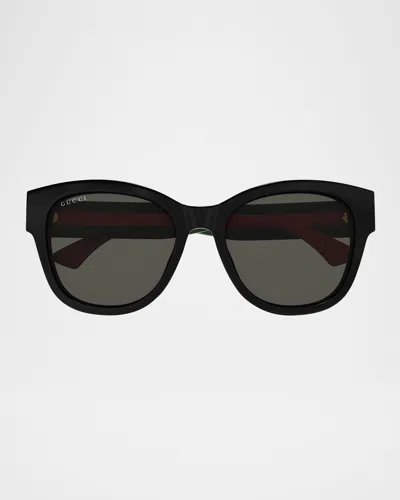 Gucci 1866sk Recycled Butterfly Sunglasses In Black