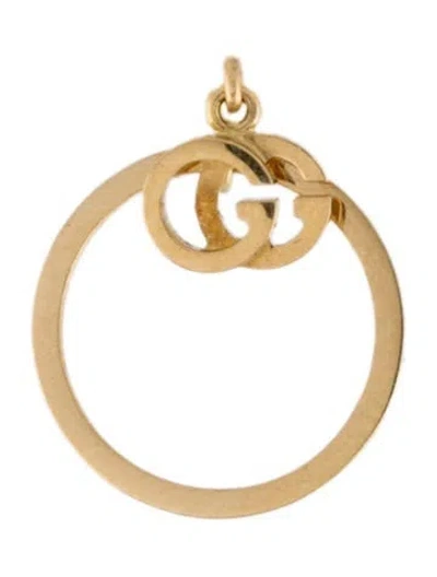 Pre-owned Gucci 18k Barbell Gg Circle Single Earring In Multicolor