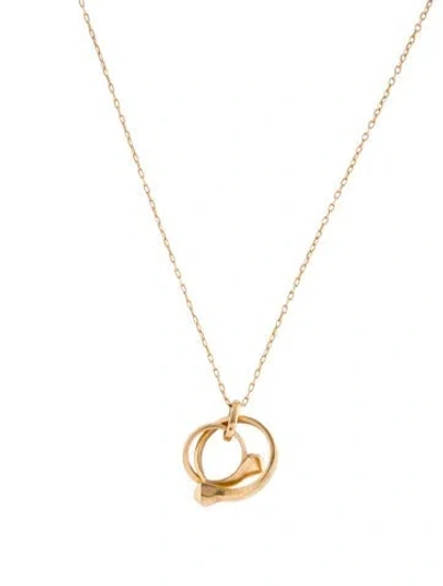 Pre-owned Gucci 18k Chiodo Pendant Necklace, 22" In Multi