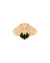 Gucci 18k Diamond Chrome Diopside Lion Head Ring 50 5.5 (authentic Pre-loved) In Gold