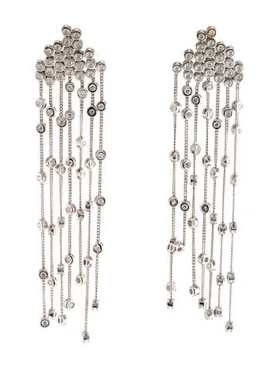 Pre-owned Gucci 18k Diamond Fringe Earrings In Multi