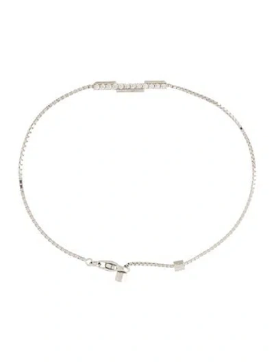 Pre-owned Gucci 18k Diamond Link To Love Bracelet, 7.25" In Multi