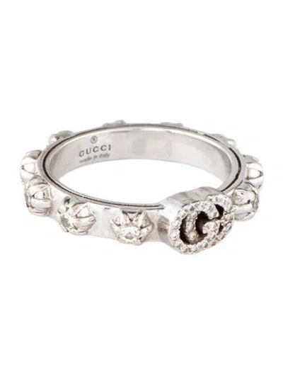 Pre-owned Gucci 18k Diamond Running G Band In Multicolor