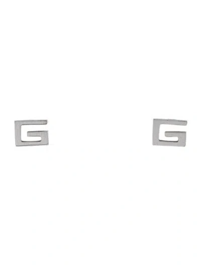 Pre-owned Gucci 18k G Stud Earrings In Multi