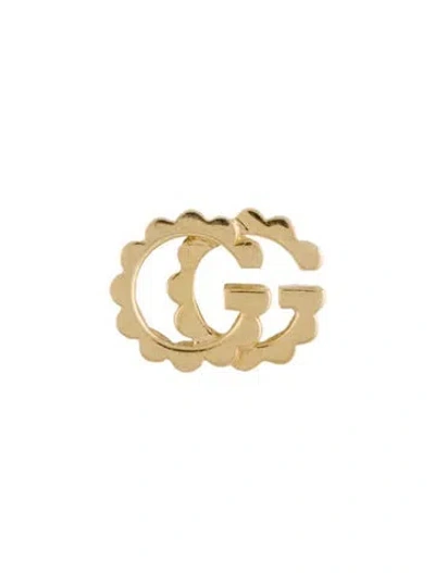 Pre-owned Gucci 18k Gg Running Stud Single Earring In Multi